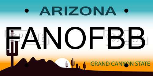 FANOFBB Arizona License Plate