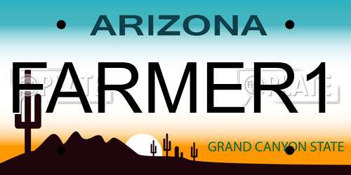 FARMER1 Arizona License Plate