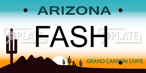 FASH Arizona License Plate