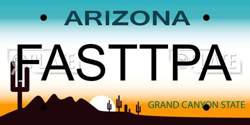 FASTTPA Arizona License Plate