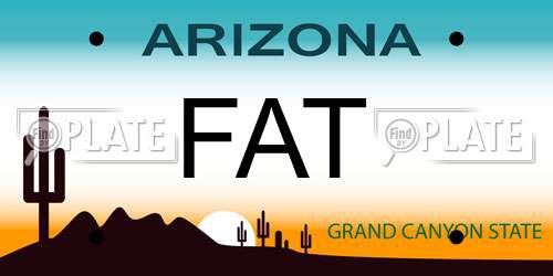FAT Arizona License Plate