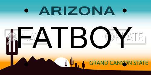 FATBOY Arizona License Plate