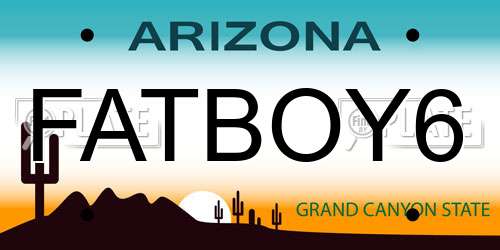 FATBOY6 Arizona License Plate