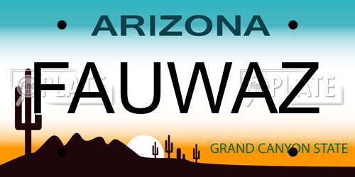 FAUWAZ Arizona License Plate