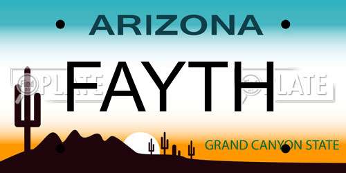 FAYTH Arizona License Plate