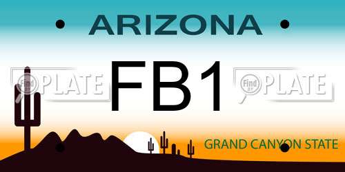 FB1 Arizona License Plate