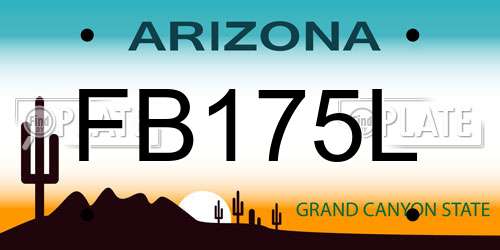 FB175L Arizona License Plate