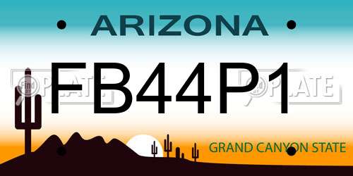 FB44P1 Arizona License Plate