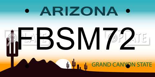 FBSM72 Arizona License Plate