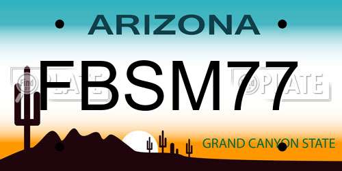FBSM77 Arizona License Plate
