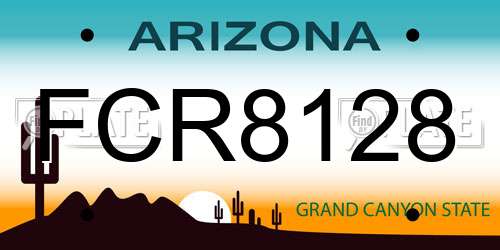 FCR8128 Arizona License Plate