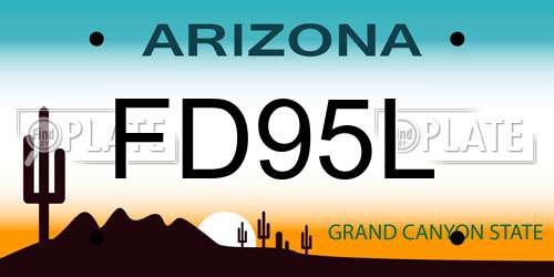 FD95L Arizona License Plate