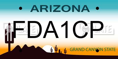 FDA1CP Arizona License Plate