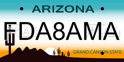 FDA8AMA Arizona License Plate