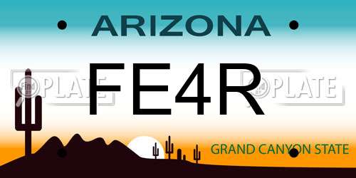 FE4R Arizona License Plate