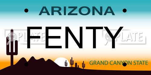 FENTY Arizona License Plate