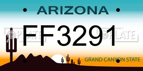 FF3291 Arizona License Plate
