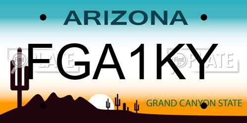 FGA1KY Arizona License Plate