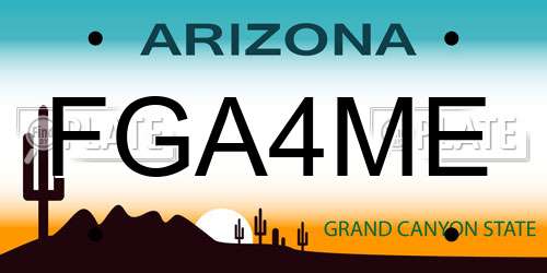 FGA4ME Arizona License Plate