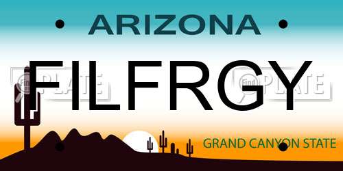 FILFRGY Arizona License Plate