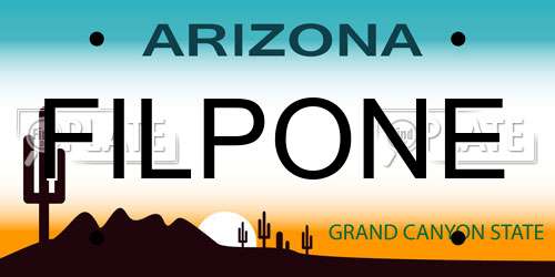 FILPONE Arizona License Plate