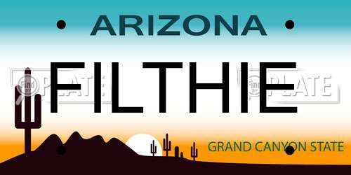 FILTHIE Arizona License Plate