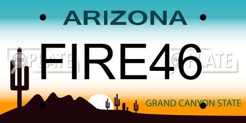 FIRE46 Arizona License Plate