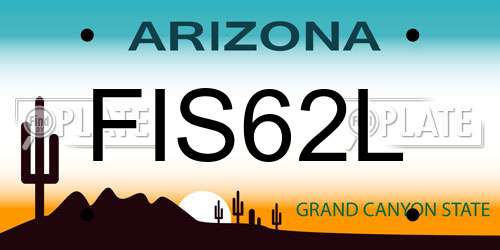 FIS62L Arizona License Plate