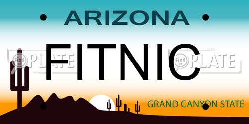 FITNIC Arizona License Plate