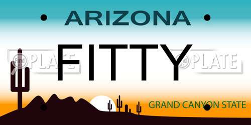 FITTY Arizona License Plate