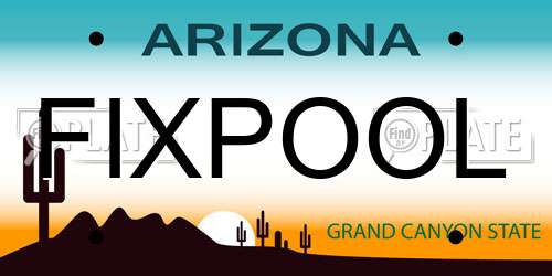 FIXPOOL Arizona License Plate