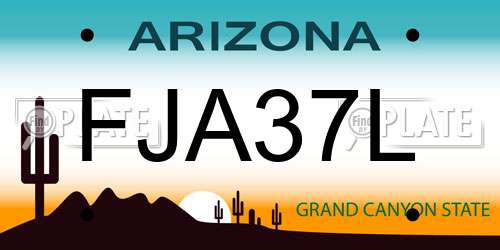 FJA37L Arizona License Plate