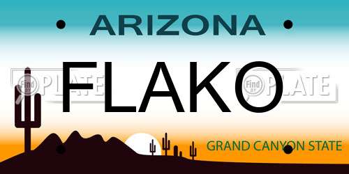 FLAKO Arizona License Plate