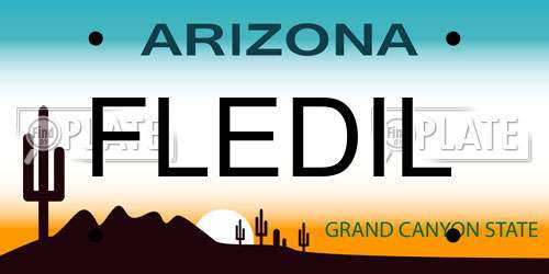 FLEDIL Arizona License Plate