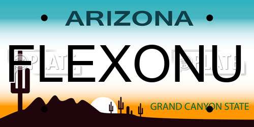FLEXONU Arizona License Plate
