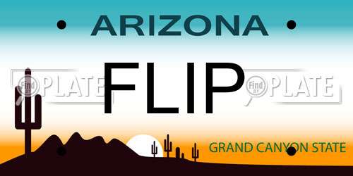 FLIP Arizona License Plate