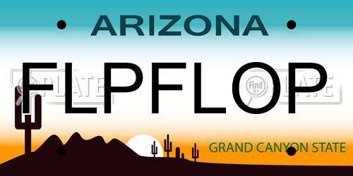 FLPFLOP Arizona License Plate