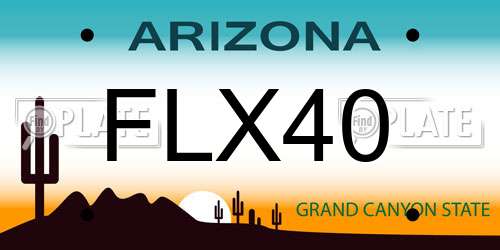 FLX40 Arizona License Plate