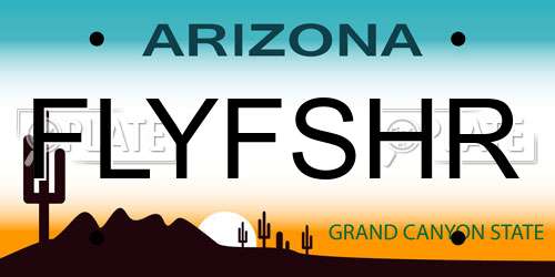 FLYFSHR Arizona License Plate