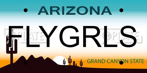 FLYGRLS Arizona License Plate