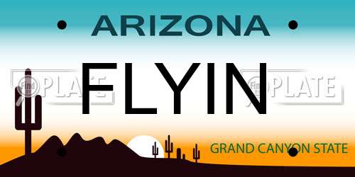FLYIN Arizona License Plate