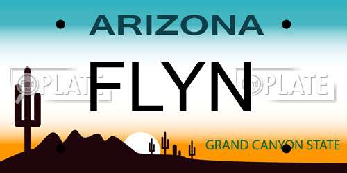 FLYN Arizona License Plate