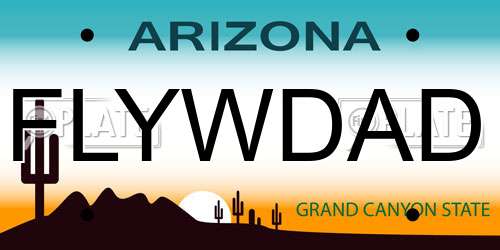 FLYWDAD Arizona License Plate