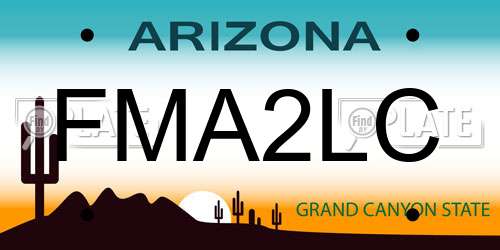 FMA2LC Arizona License Plate
