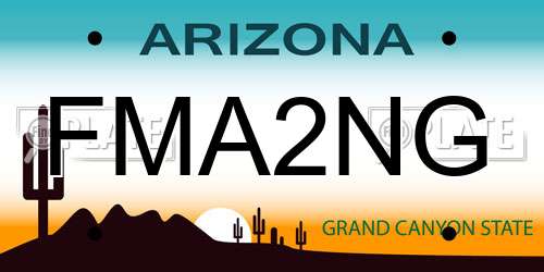 FMA2NG Arizona License Plate