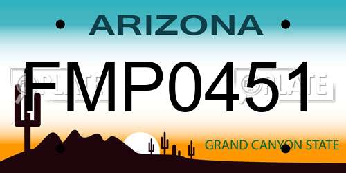 FMP0451 Arizona License Plate