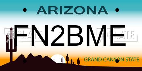 FN2BME Arizona License Plate