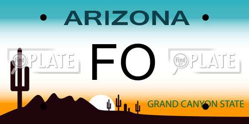 FO Arizona License Plate