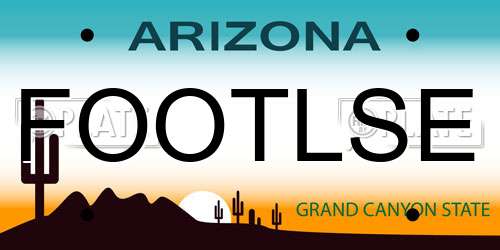 FOOTLSE Arizona License Plate