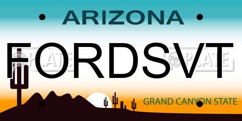 FORDSVT Arizona License Plate